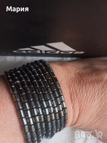 Мъниста хематит, фиби, брошки, гривни, снимка 4 - Гривни - 52845900