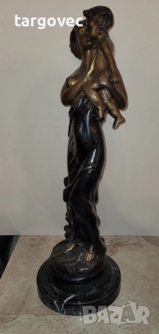 разкошна масивна бронзова фигура 67 см статуя статуетка, снимка 3 - Декорация за дома - 52797136