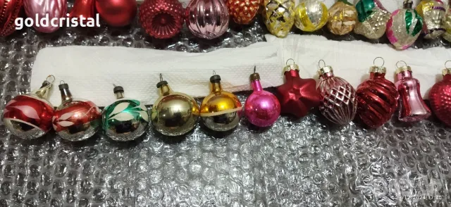Стари стъклени новогодишни играчки, снимка 7 - Антикварни и старинни предмети - 34950383