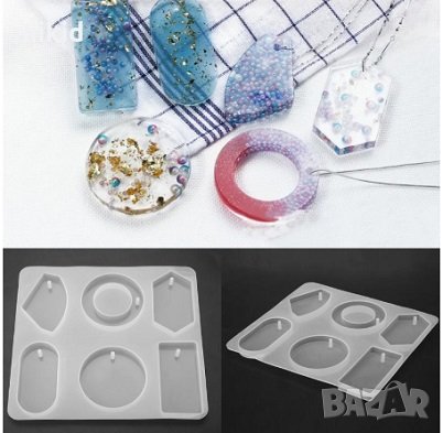 6 плочки табели етикет таг тагове силиконов молд форма за смола шоколад бижу фондан украса глина, снимка 2 - Форми - 28099796