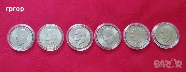 Оригинална монета. САЩ. Долар. Един Американски долар .6 бройки различни години., снимка 2 - Нумизматика и бонистика - 47963131