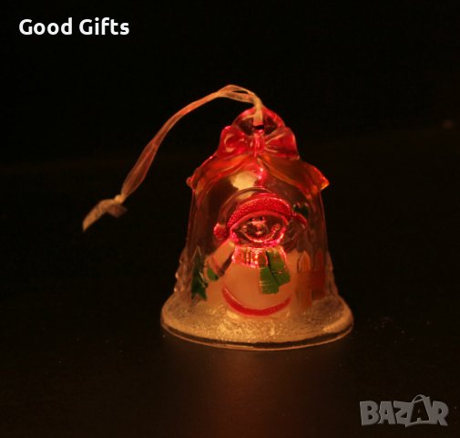 Комплект 6 броя Светещи коледни камбани, Коледна украса, снимка 5 - Декорация за дома - 43089934