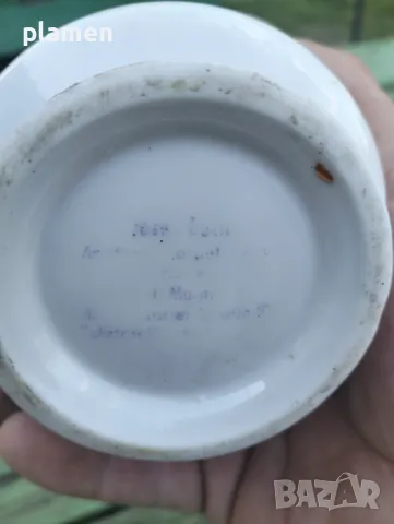 Стара порцеланова газена лампа, снимка 5 - Антикварни и старинни предмети - 50142949