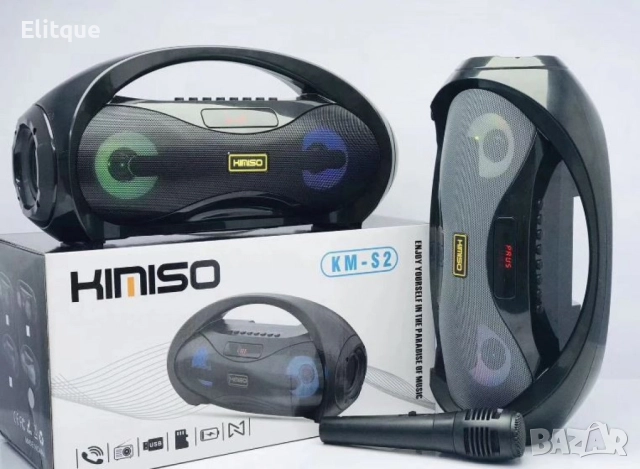 Двойна Bluetooth колонка KM-S2 – Портативно аудио с LED светлинни ефекти, снимка 5 - Друга електроника - 52843134
