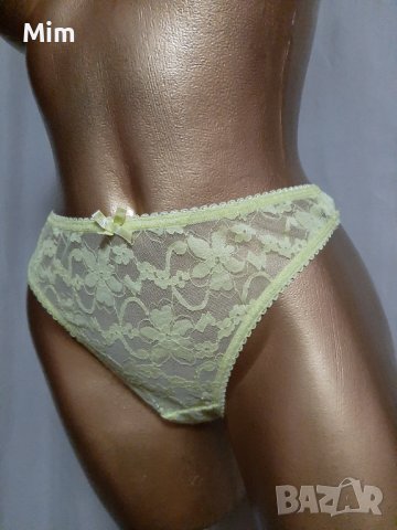 ХL Неоново зелена полупрашка с дантела , снимка 3 - Бельо - 37852142