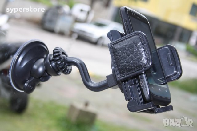 Стойка за Телефон Смартфон GPS за кола - универсална кожа H006 кожа FLY  - смартфони Universal holde, снимка 4 - Калъфи, кейсове - 7526089