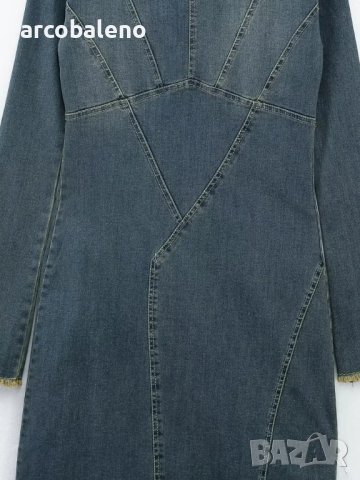 Нова модна дамска ежедневна дънкова рокля, снимка 12 - Рокли - 44052130