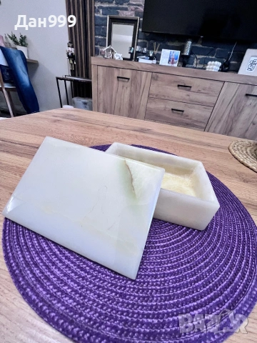 Страхотна кутия за бижута от бял оникс, снимка 3 - Декорация за дома - 53475861