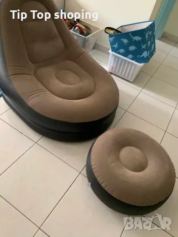 ПРОМОЦИЯ 🔥 Надуваемо кресло с табуретка , снимка 2 - Дивани и мека мебел - 50305401