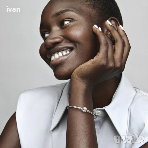 оригинална гривна Pandora сребърна с две добавки, снимка 4 - Гривни - 53065951