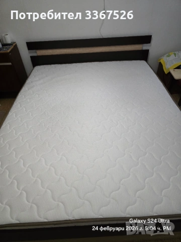 Спалня със матрак 160/200, снимка 2 - Спални и легла - 53609545