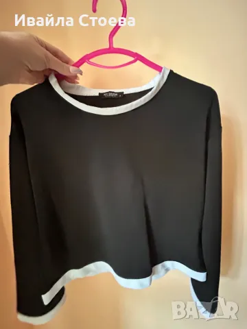 Дамска черна блуза❤️, снимка 2 - Блузи с дълъг ръкав и пуловери - 50396672