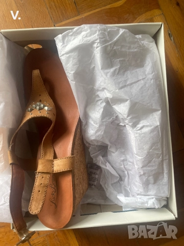 Сандали естествена кожа на платформа, снимка 3 - Сандали - 51489495