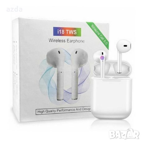 безжични слушалки i18 TWS , снимка 2 - Безжични слушалки - 28718735