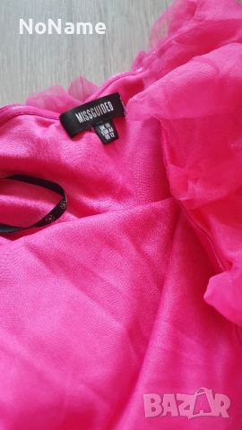 Рокля Missquided Bandeau Ruflle , снимка 3 - Рокли - 51542940