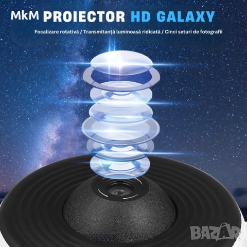 Звезден проектор, планетариум с 13 слайд диска и 360° въртене, снимка 11 - Плейъри, домашно кино, прожектори - 52449629