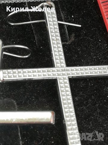 Обеци кръст - 9223, снимка 4 - Обеци - 26264632