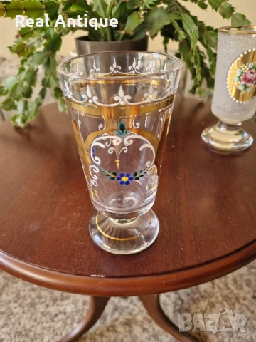 Страхотен антикварен лот от 2 чаши Бохемия Bochemia , снимка 8 - Антикварни и старинни предмети - 50782074