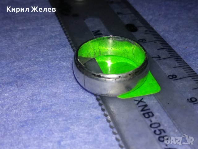 СТАРИННА МАСИВНА СРЕБЪРНА РЕТРО АР ДЕКО СТИЛ ХАЛКА ВИСОКА ПРОБА СРЕБРО ПРЪСТЕН РЪЧНА ИЗРАБОТКА 37823, снимка 13 - Антикварни и старинни предмети - 40762593