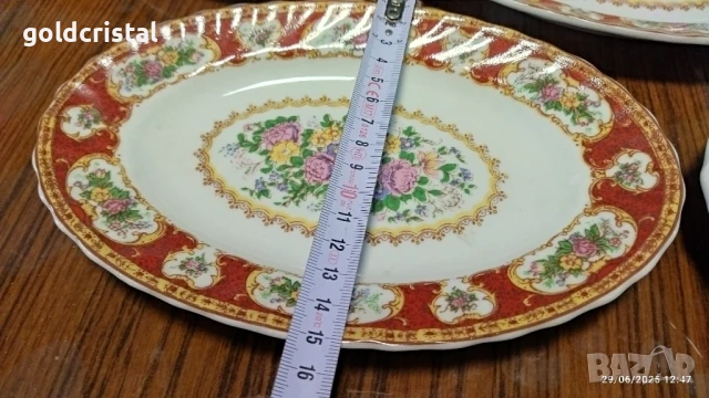 стар български порцелан чинии елипси , снимка 5 - Антикварни и старинни предмети - 22535439