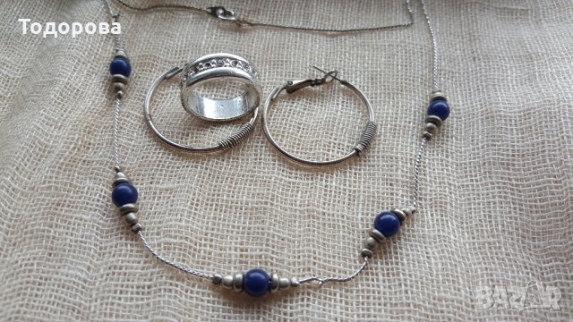 Комплект-колие,обици и пръстен, снимка 4 - Други ценни предмети - 28374609