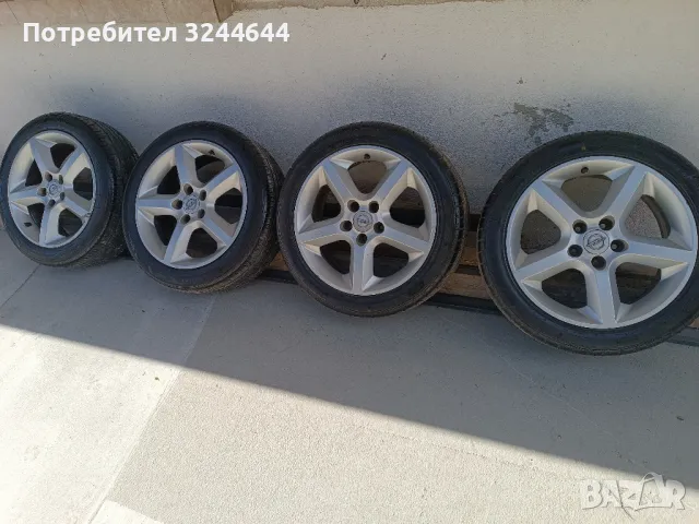 Алуминиеви джанти Опел Зафира астра 17 5х110 с нови летни гуми 225/45/17