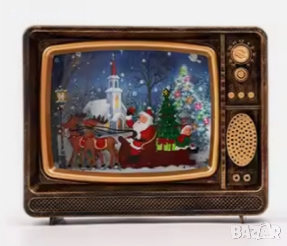 Коледен ретро телевизор - декорация, снимка 7 - Други стоки за дома - 52201800