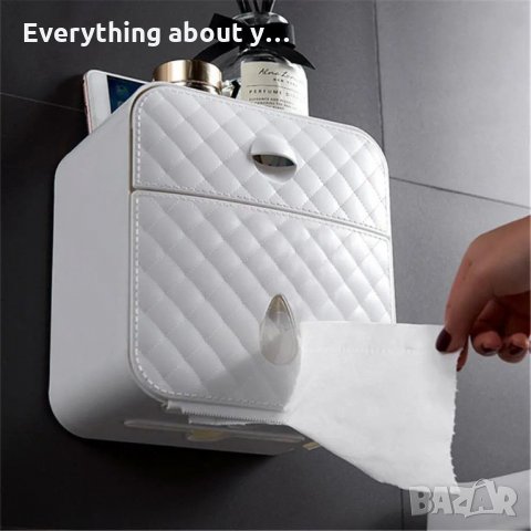 Водоустойчива поставка за тоалетна хартия с рафт и чекмедже, снимка 4 - Други - 34733576