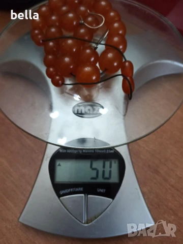 Стар руски  кехлибарен гердан с  кръгли,плътни зърна и обеци кехлибар и сребро ,50 грама, снимка 6 - Антикварни и старинни предмети - 50448762