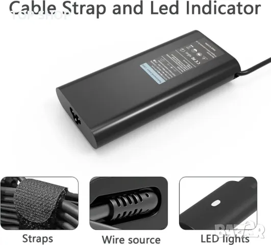 Захранващ адаптер за Dell - 130W, USB C (за английски контакт)