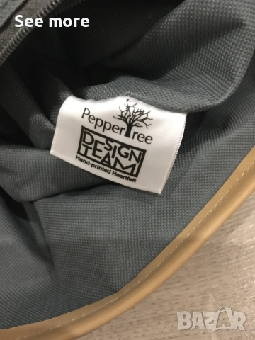 PEPERTREE чанта от естествена кожа и плат, снимка 8 - Чанти - 52071864