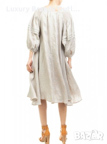 RRP €385 INNIKA CHOO ленена рокля с бродерии чисто нова с етикети, снимка 2 - Рокли - 32448656