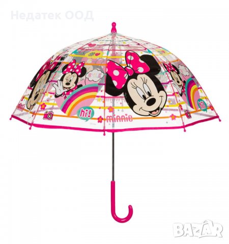 Чадър, Minnie, Детски, 63см , Многоцветен/ прозрачен, снимка 2 - Чадъри - 38478186