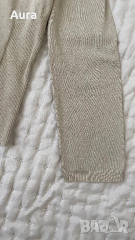 Beige collared button-up cardigan, снимка 5 - Блузи с дълъг ръкав и пуловери - 51750362