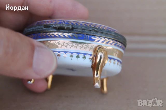 Порцеланова кутия с метален обков ''Meissen'', снимка 5 - Колекции - 51151305