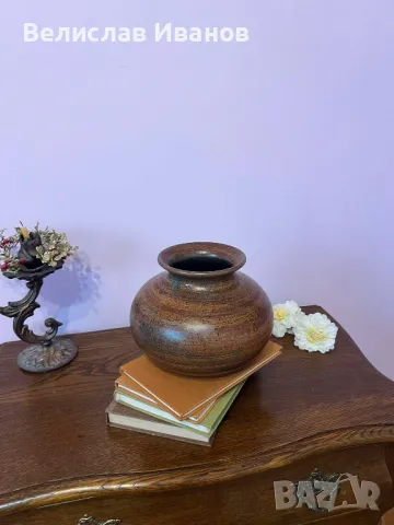 Интериорна немска ваза Steuler. Керамична. Перфекнно състояние., снимка 2 - Вази - 50407236