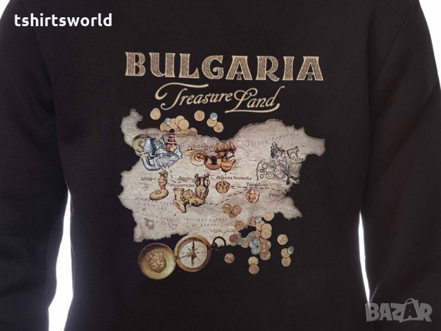 Нов детски суичър с трансферен печат TREASURE LAND (Земя на съкровища), България, снимка 3 - Детски анцузи и суичери - 34601316