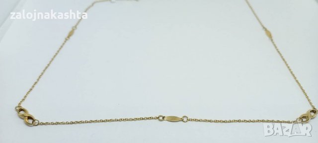 Ново  Златно колие-2,29гр/14кр, снимка 3 - Колиета, медальони, синджири - 38623966