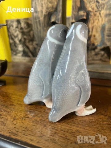 Порцеланова фигурка „Трио пингвини“ от Копенхаген.  , снимка 6 - Фигурки - 51611256