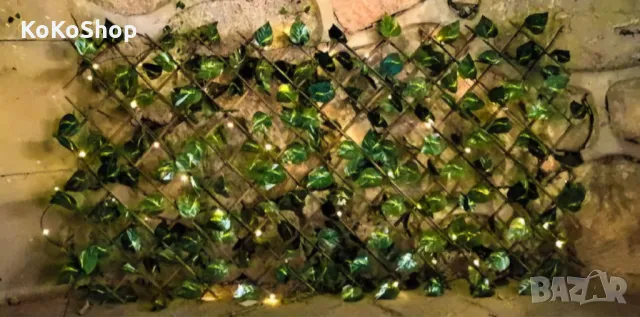 Пергола с листа и соларни LED светлини-170х90/сгъваема пергола/градинска пергола, снимка 2 - Градински мебели, декорация  - 49304211