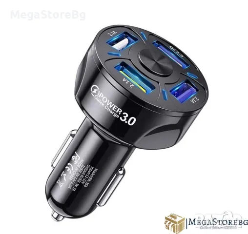 Универсално USB зарядно с 4 USB порта - 2461, снимка 2 - Аксесоари и консумативи - 47352285