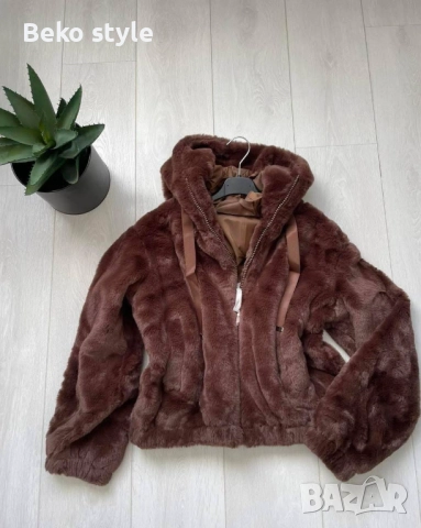 Дамско пухено яке тип Tedy Bear, снимка 3 - Якета - 52537667