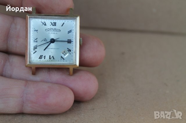 Руски СССР часовник Корнавин позлатен , снимка 6 - Антикварни и старинни предмети - 37605238