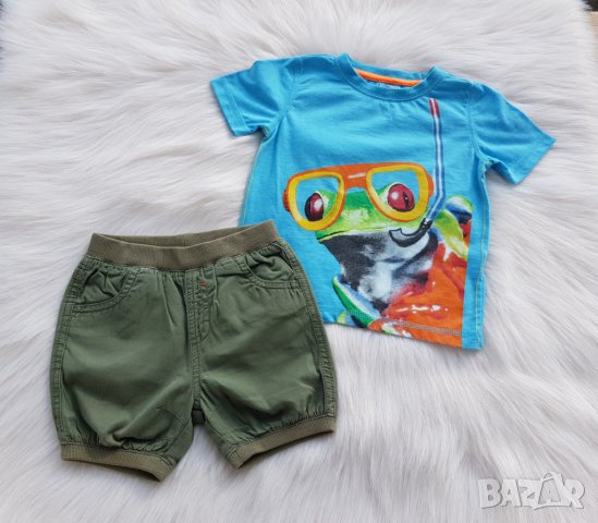 Тениска F&F  и къси панталони 12-18 месеца  , снимка 7 - Комплекти за бебе - 28294049