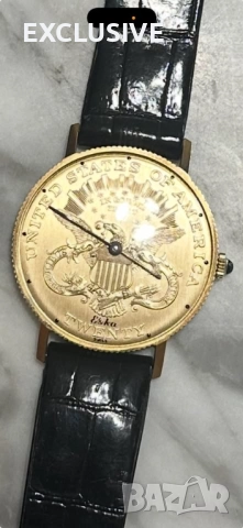 Златен часовник. Eska Twenty Dollars $20 Златна монета 18K жълто злато