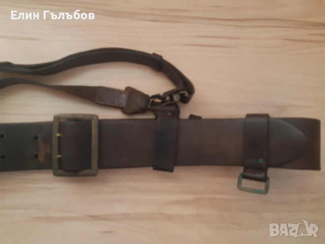 Колан офицерски с портупей, естествена кожа, снимка 12 - Антикварни и старинни предмети - 52823588