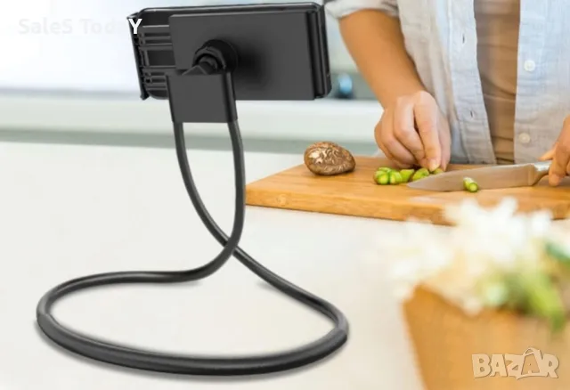 Стойка за телефон за врат, до 18см, Селфи, Hands free, снимка 2 - Селфи стикове, аксесоари - 41972453