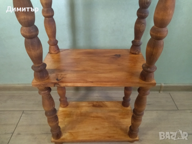 Етажерка със струговани орнаменти !!!, снимка 4 - Етажерки - 52827200