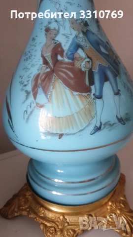 Редки красиви антикварни газени лампи. , снимка 4 - Настолни лампи - 52788182