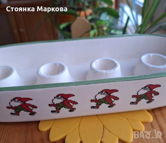 Порцеланов Коледен Свещник, снимка 2 - Коледни подаръци - 52401493